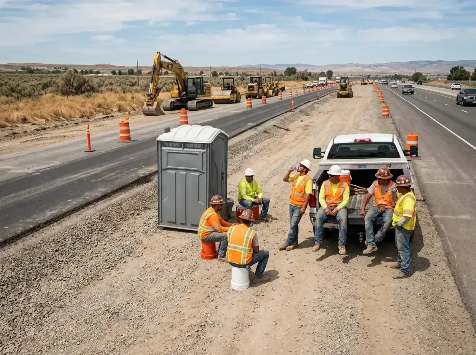 highway-road-construction-crew-007 — frequently asked questions, Porta Potty and Restroom Rentals in Spokane Valley, WA